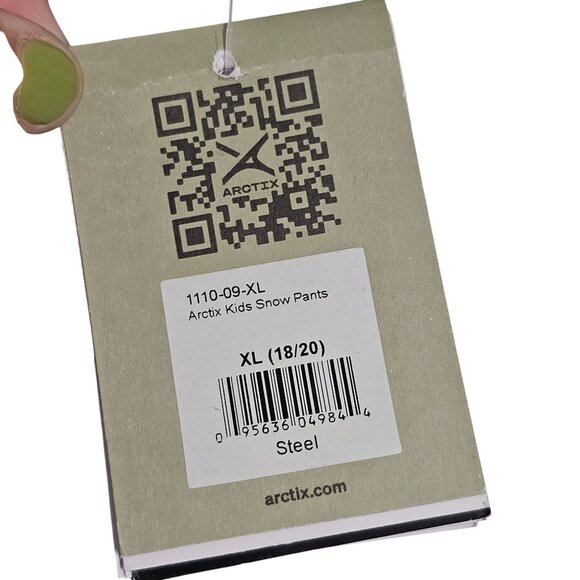 Arctix Youth Outerwear Ski Snow Pants ThermaTech Insulation Steel Black XL NWT - Picture 4 of 15